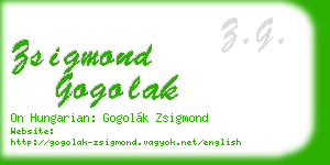 zsigmond gogolak business card